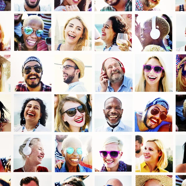 Разнообразные молодые счастливые люди — стоковое фото