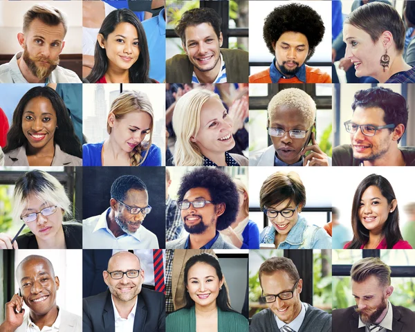 Diverse Faces of business people — Stock Photo, Image