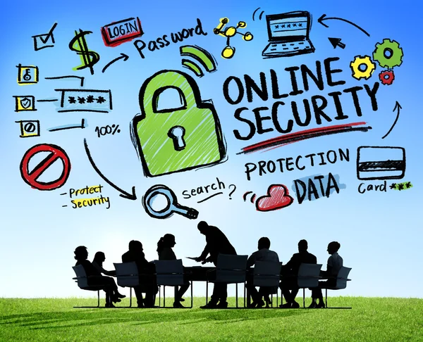 Concepto de seguridad online — Foto de Stock