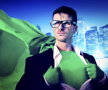 Güçlü süper kahraman işadamı 