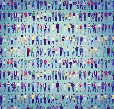 Çok etnik gruptan oluşan insanlar Beraberlik kavramı