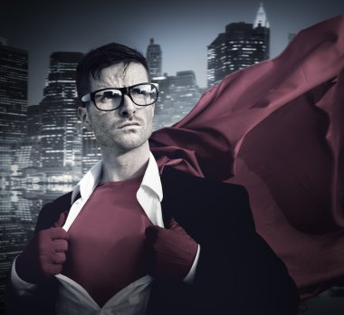 Güçlü süper kahraman işadamı 