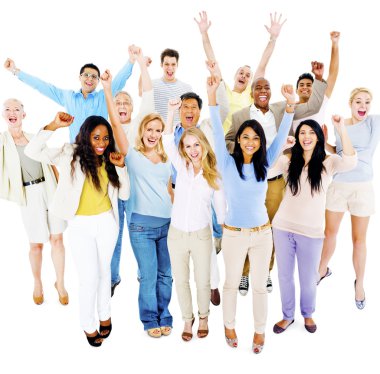 Grup başarı kutluyor çeşitlilik insan