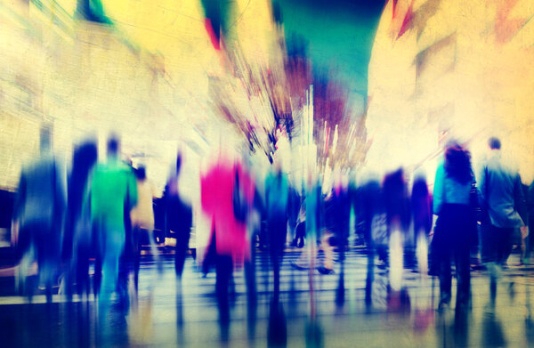 темные силуэты деловых людей
