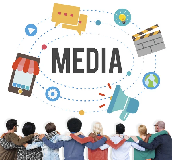 Technologia komunikacji medialnej — Zdjęcie stockowe