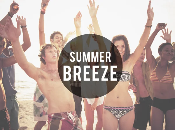 Amigos en Summer Beach Party Concept —  Fotos de Stock