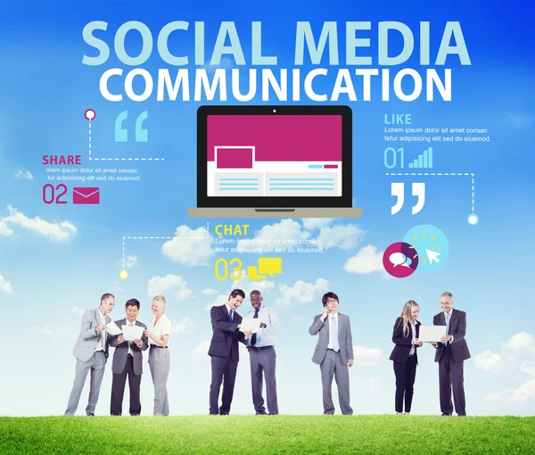 Concetto di Social Media Social Networking — Foto Stock