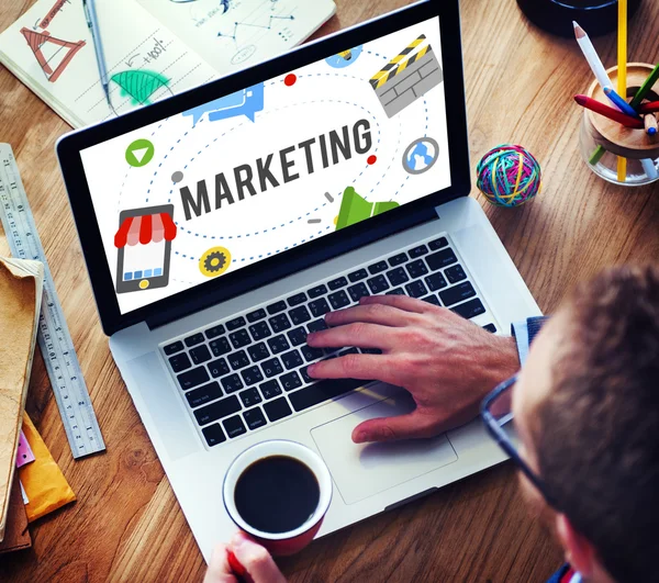 Estrategia de Marketing Concepto de Marca — Foto de Stock