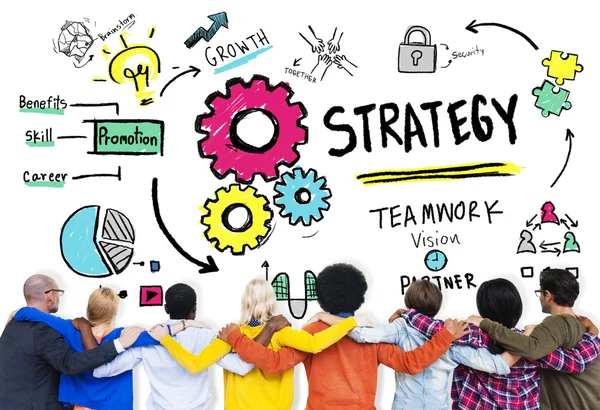 Strategie Teamwork visie Concept — Stockfoto