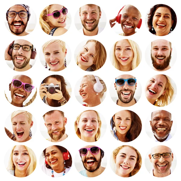 Giovani diversi persone felici — Foto Stock