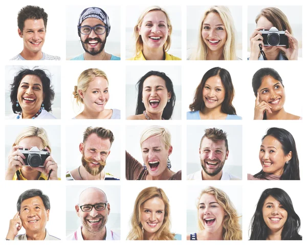 Diversity group of people in collage — Stock Photo, Image