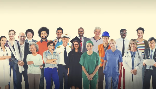Różnorodność ludzi z różnych zawodów profesjonalnego — Zdjęcie stockowe