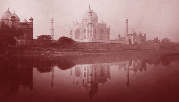 Zlatý obrázek Taj Mahal — Stock fotografie