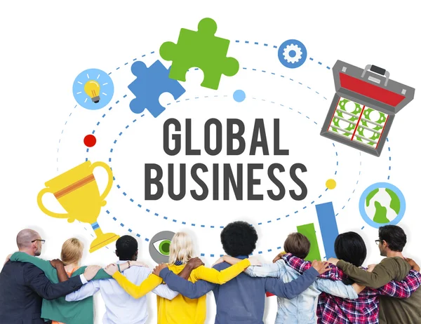 Различные люди и глобальный бизнес — стоковое фото