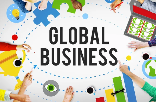 Olika människor och global business — Stockfoto