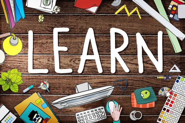Koncepce vzdělávání znalostí učení — Stock fotografie