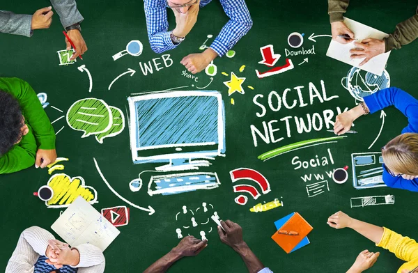 Concetto di social media — Foto Stock