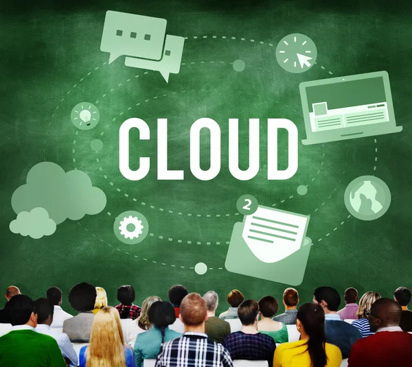 Concepto de almacenamiento cloud computing — Foto de Stock