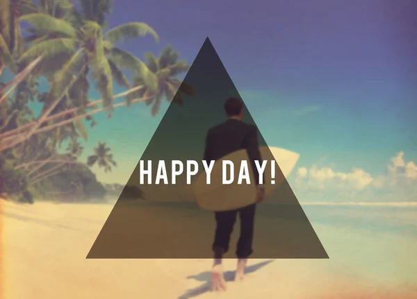 Playa de verano Happy Concept — Foto de Stock