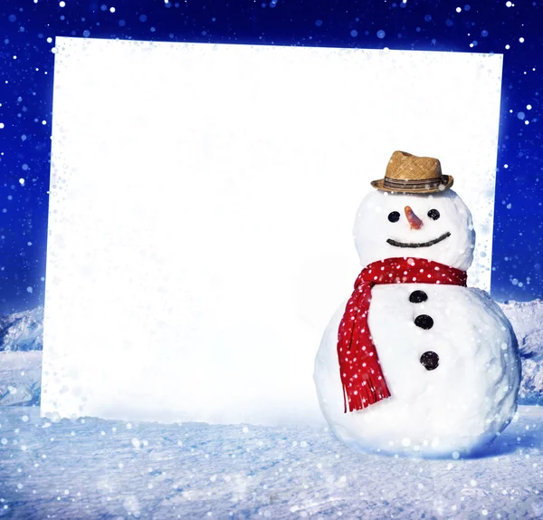 圣诞搞笑雪人 — 图库照片