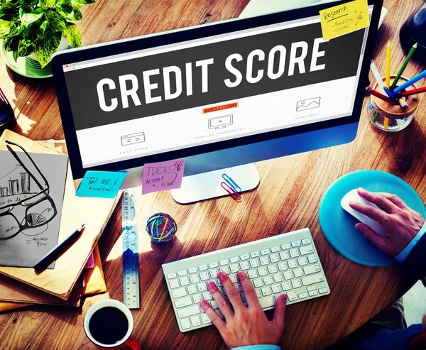 Credit Score pénzügyi kifizetés — Stock Fotó