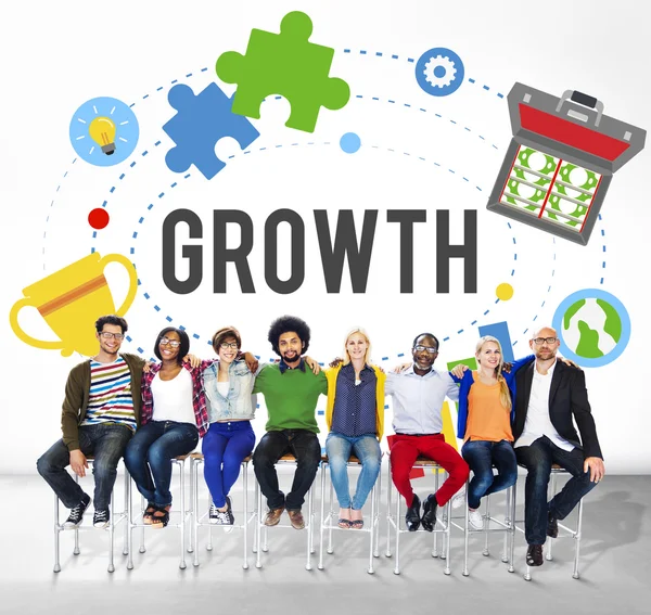Crescimento Crescer Desenvolvimento de Sucesso — Fotografia de Stock