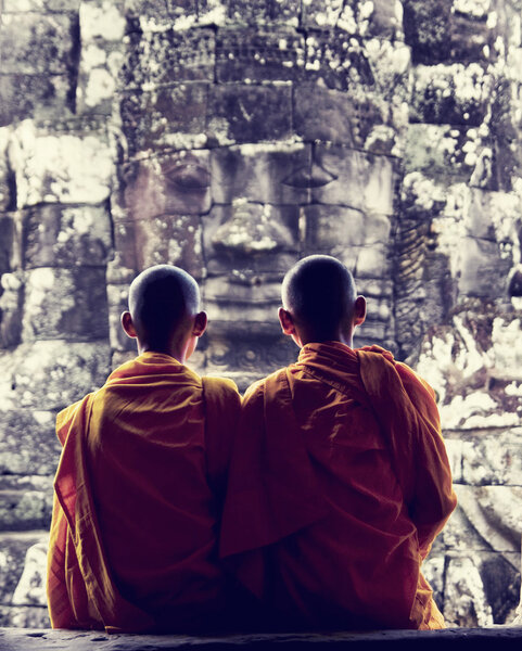 Contemplating Monks, Angkor Wat,