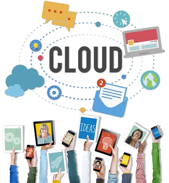 Cloud computing netwerk concept — Stockfoto