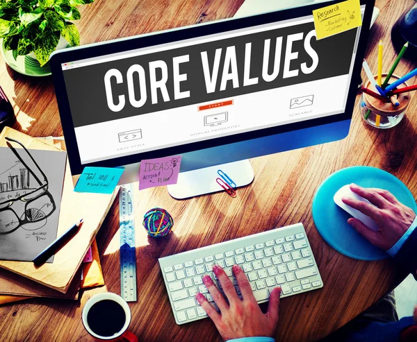 Alapvető értékek koncepció — Stock Fotó