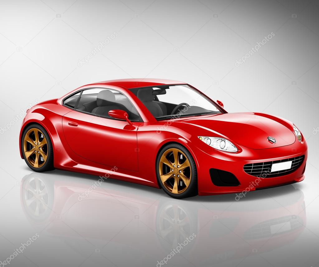 3D Sport Car Illustration Concept