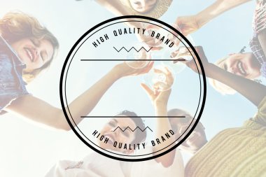 Yüksek kaliteli marka rozet veya damga kavramı