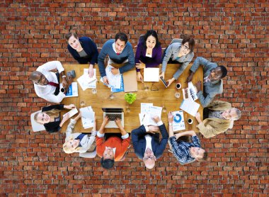 Kurumsal tartışma sahip iş adamları