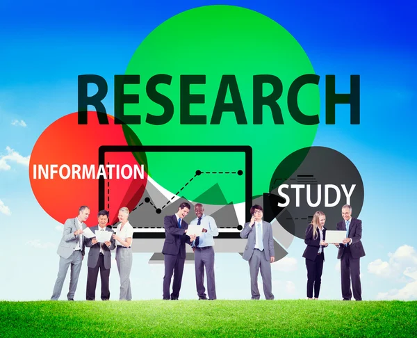 Концепция поиска информации по исследованиям — стоковое фото