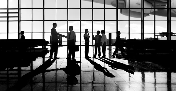 Business workers Silhouettes — Stock Photo, Image