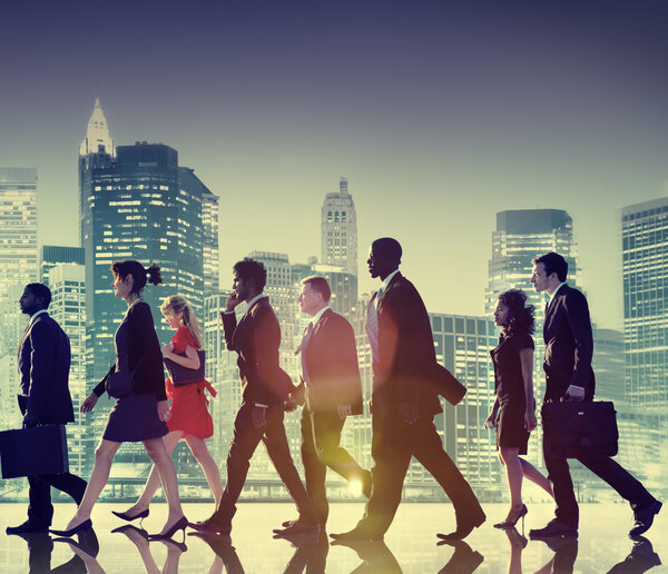 Деловые люди и командная работа
