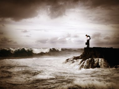 İşadamı stres sorunu kavramı