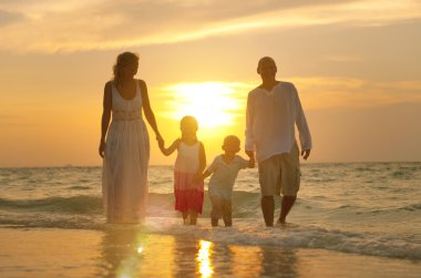 Beach tatil tatil kavramı, Aile