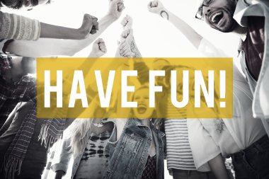 Eğlenceli yaz dostluk kavramı var