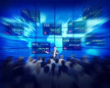 Grup birlikte ayakta iş adamları