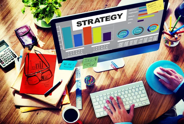 Plan Estratégico Datos de Marketing — Foto de Stock