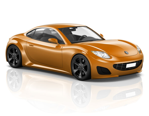 3D Sport Car, Transportation Illustration Concept