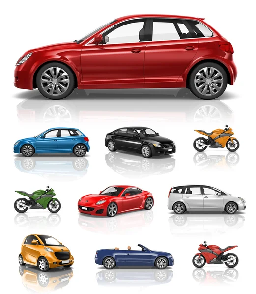 Design sports bikes and automobiles — Stock Photo, Image