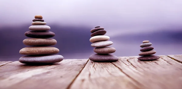 Zen Balancing Pebbles — Stock Photo, Image