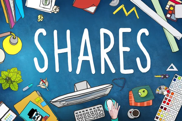 Concept de dividende de partage d'actions — Photo