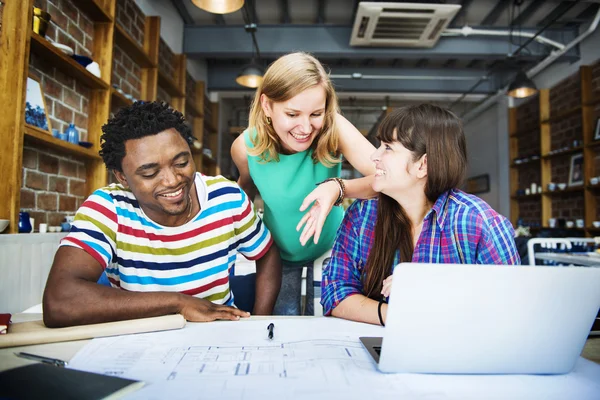 Group of diverse people working together — Stock Photo, Image