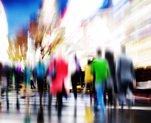 темные силуэты деловых людей
