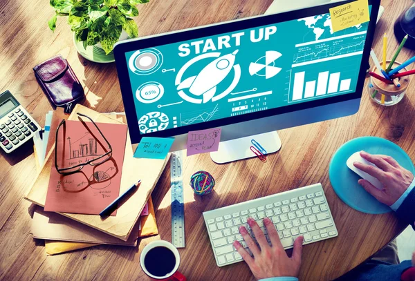 Business Plan, Concetto di strategia di start up — Foto Stock