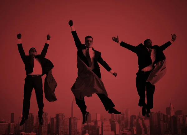 Superhero Businessmen Flying — Stock Photo, Image
