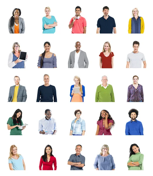 多種多様な人々 とグローバル ・ コミュニケーション コンセプト — ストック写真