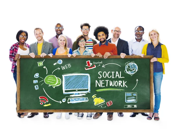 Red Social, Concepto Educativo — Foto de Stock